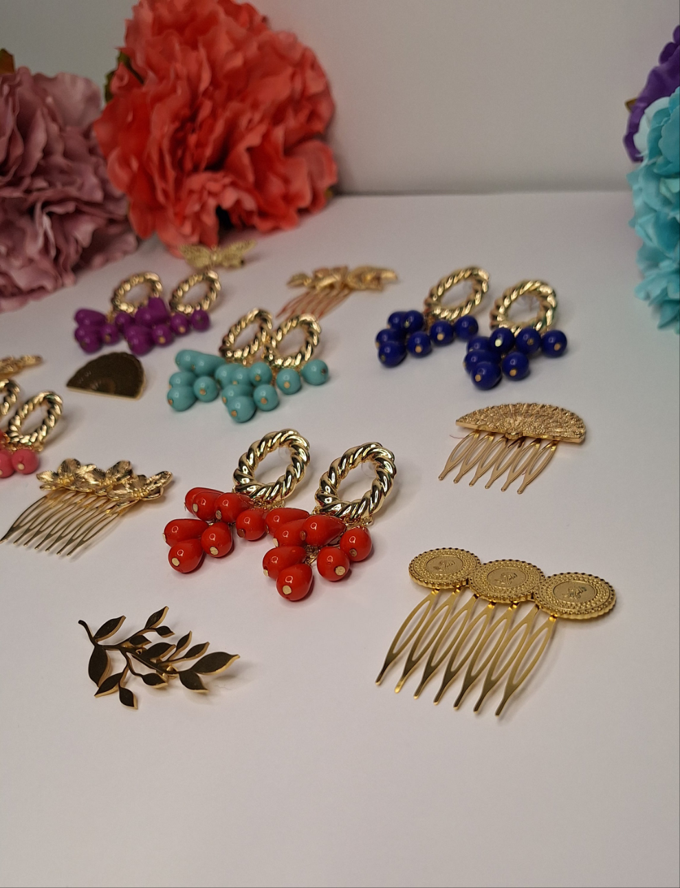 Pendientes Alegría Rojos