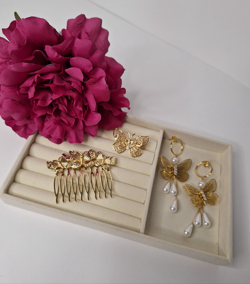Pendientes Mariposa Perla