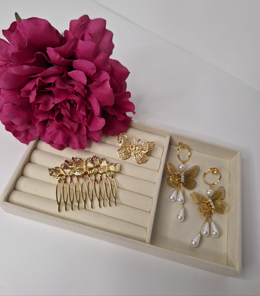 Pendientes Mariposa Perla