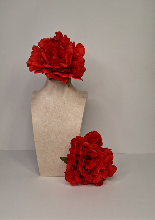 Peonía Mediana Roja Flamenca