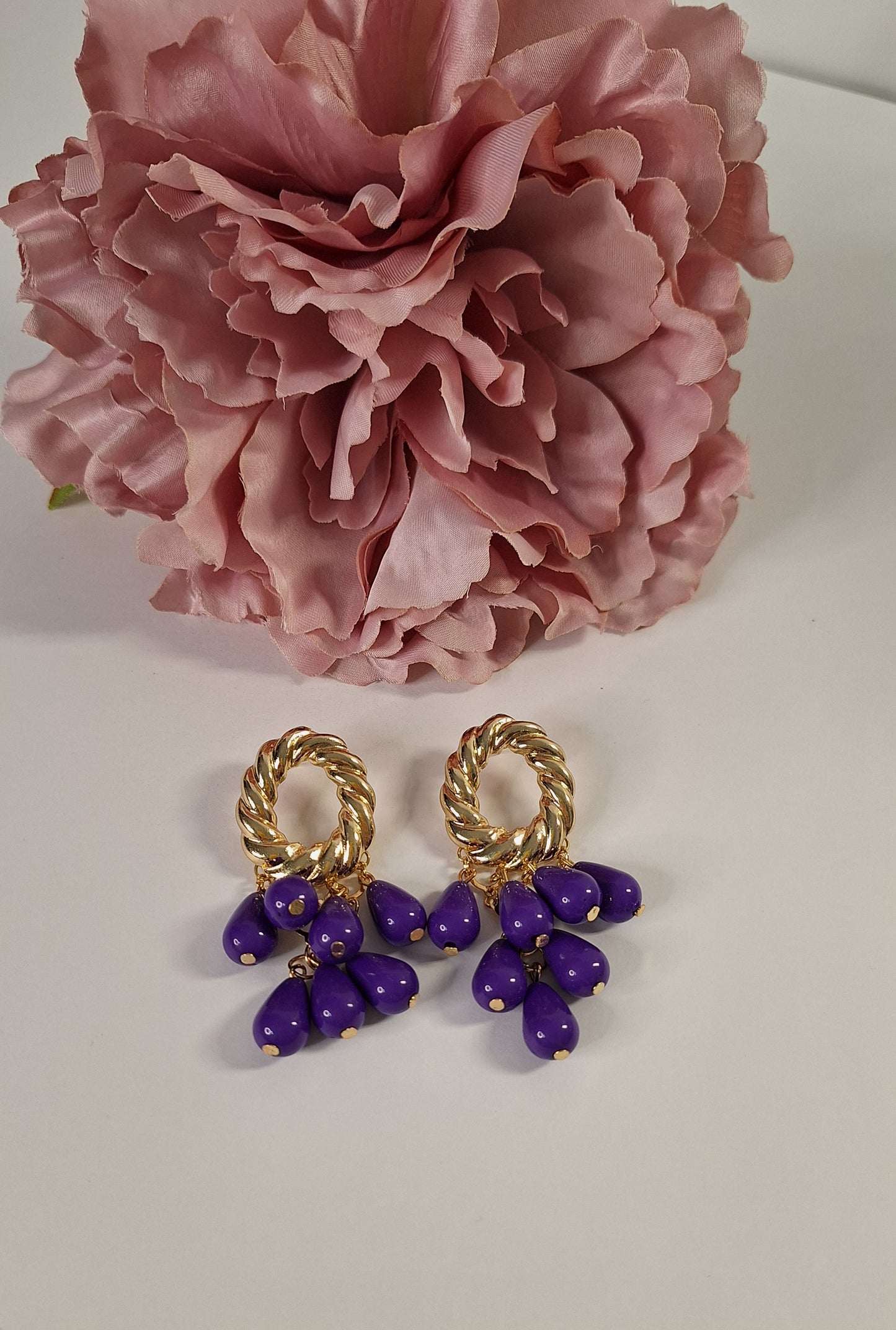 Pendientes Alegría Morados