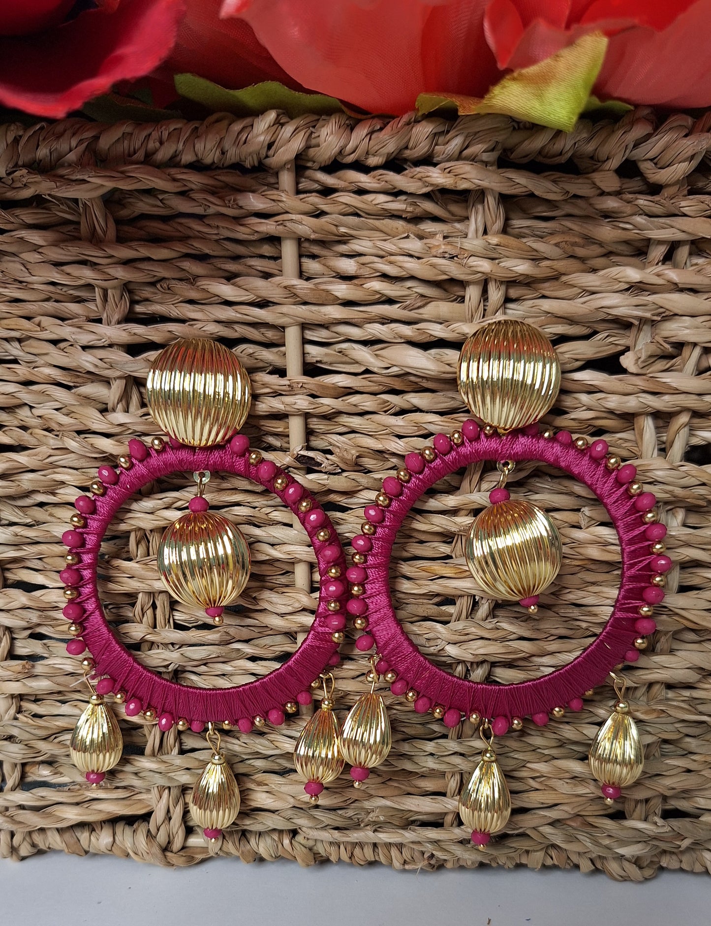 Pendientes Morante Rosa Fucsia