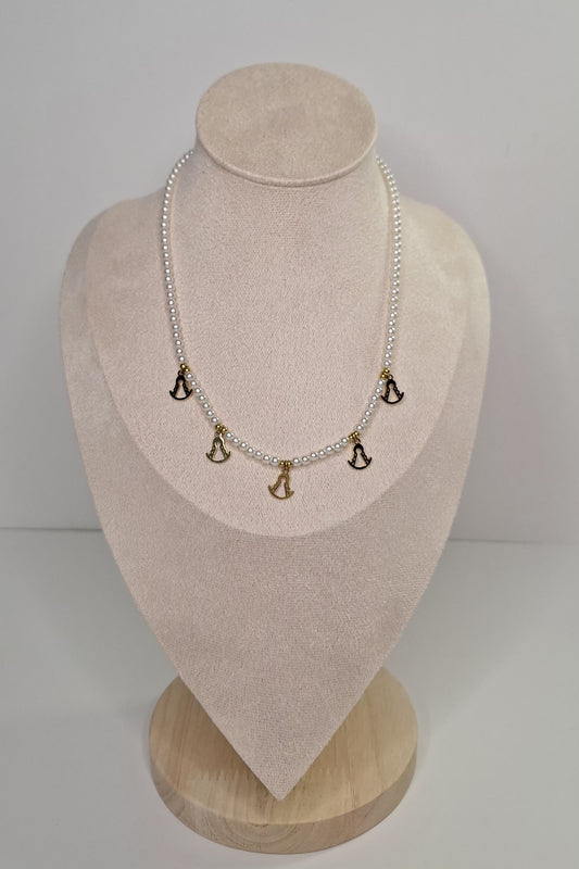 Collar Virgen del Rocío perlas