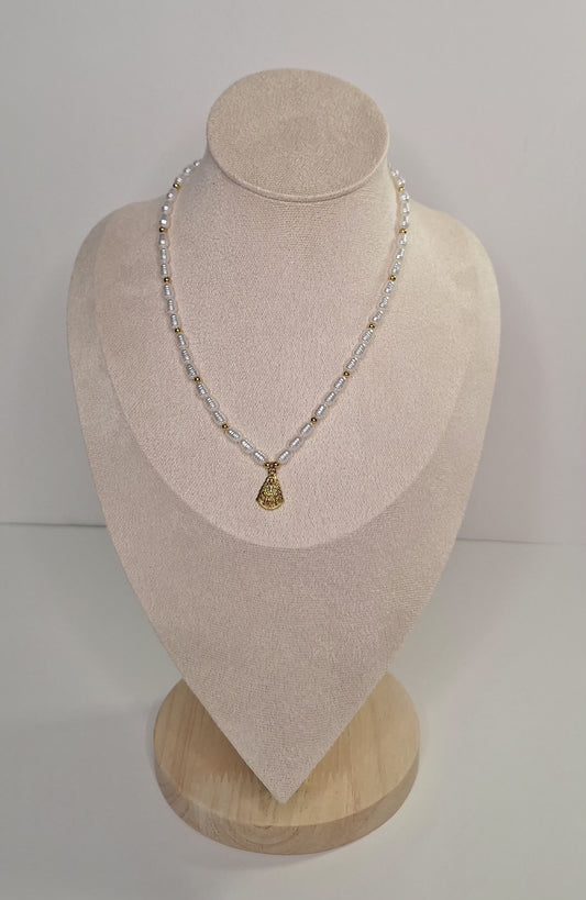 Collar perlas Virgen del Rocío 
