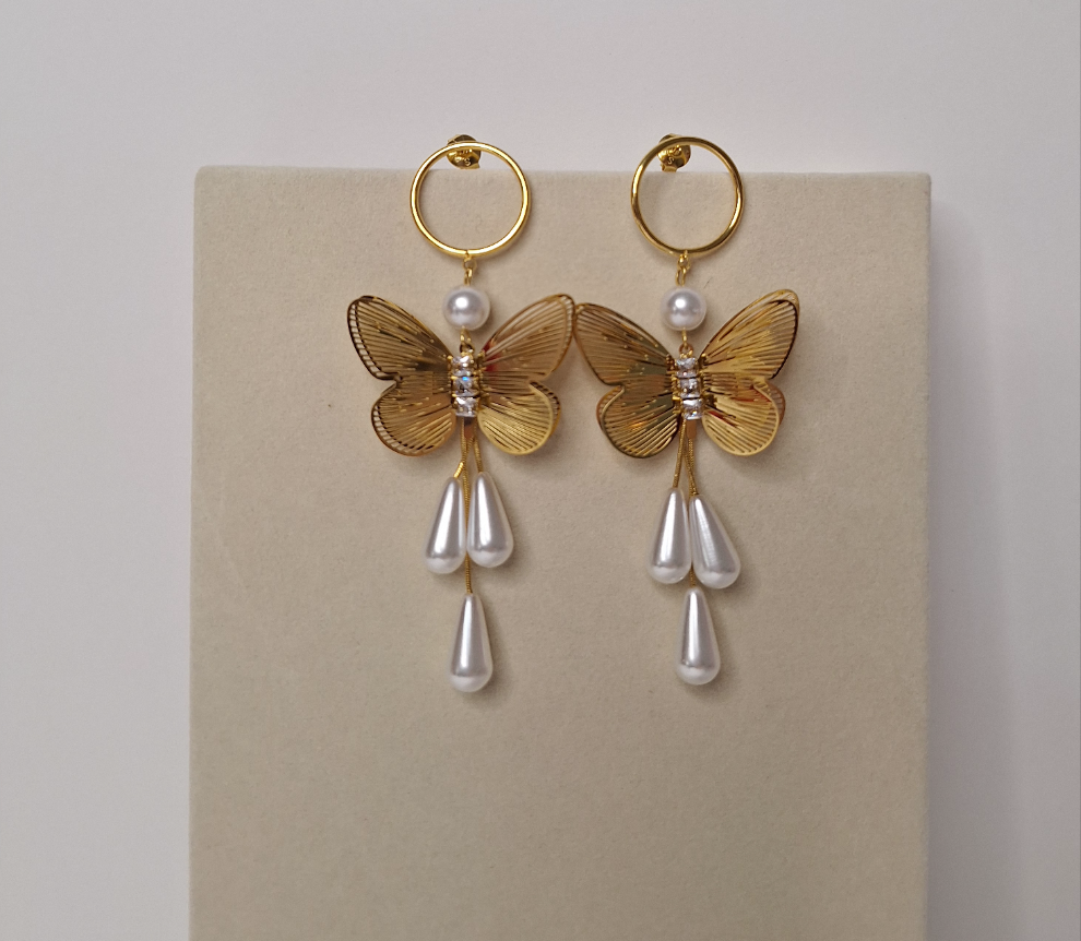 Pendientes Mariposa Perla