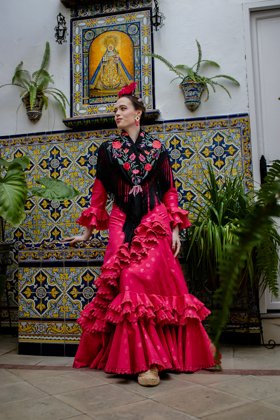 Mantoncillo Flamenca Algarabía Negro