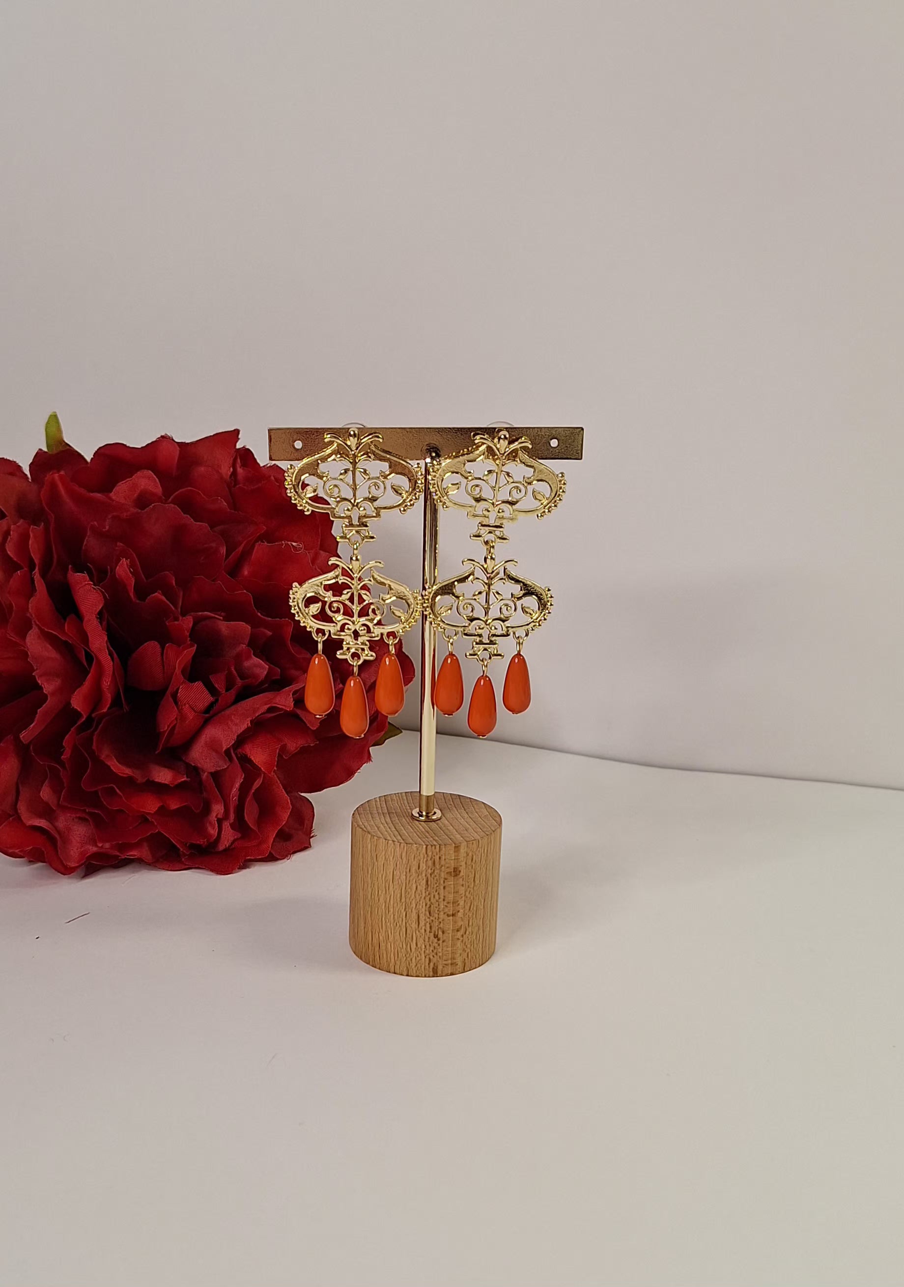 Pendiente Seguiriya Flamenca Coral