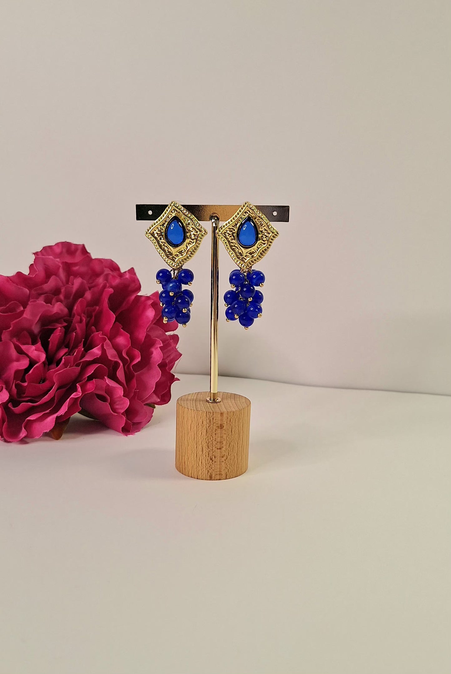 Pendientes Bernarda  azules Flamenca e invitada