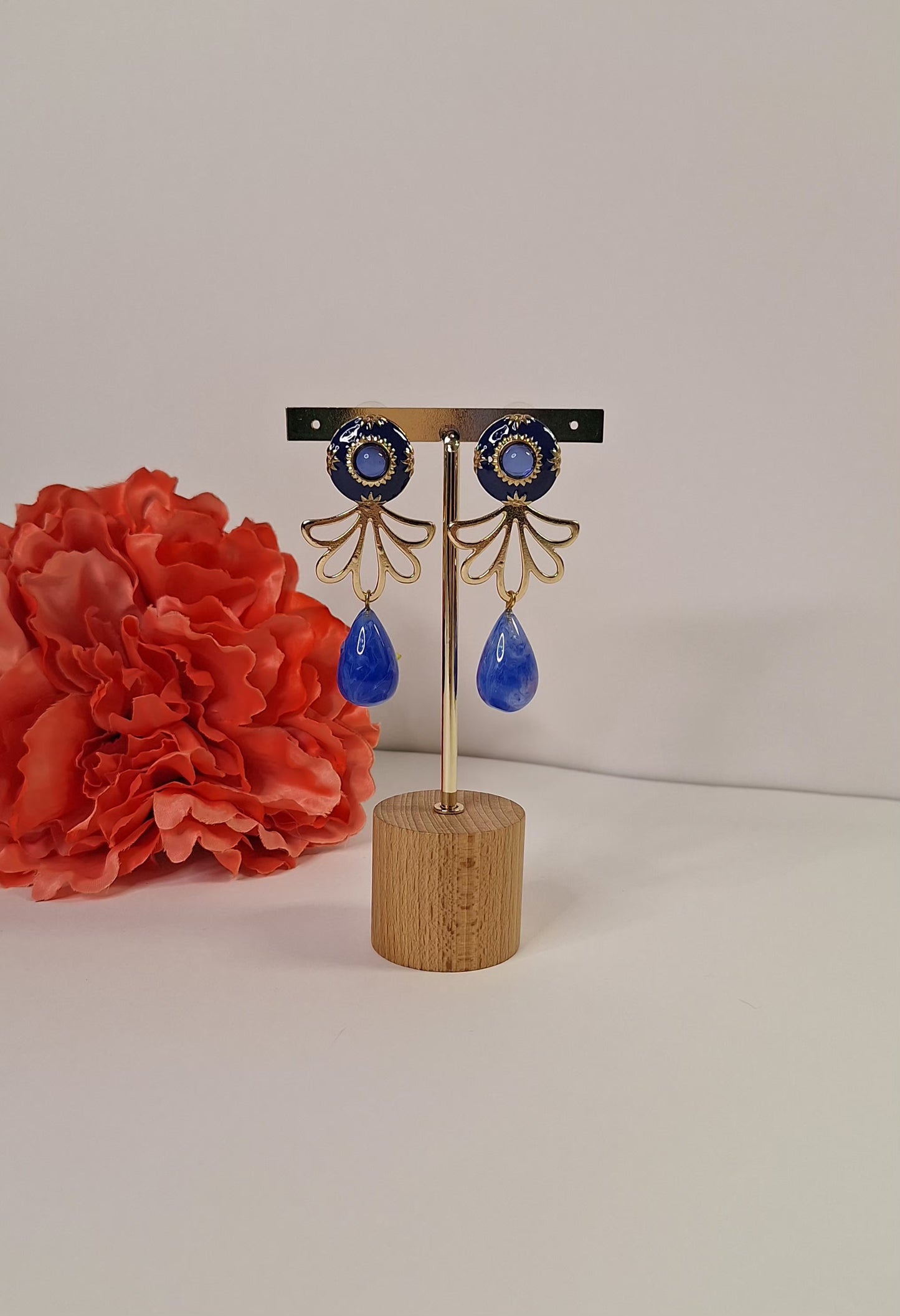 Pendientes Flamenca Granada Azul
