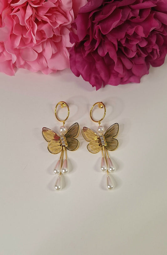 Pendientes Mariposa Perla