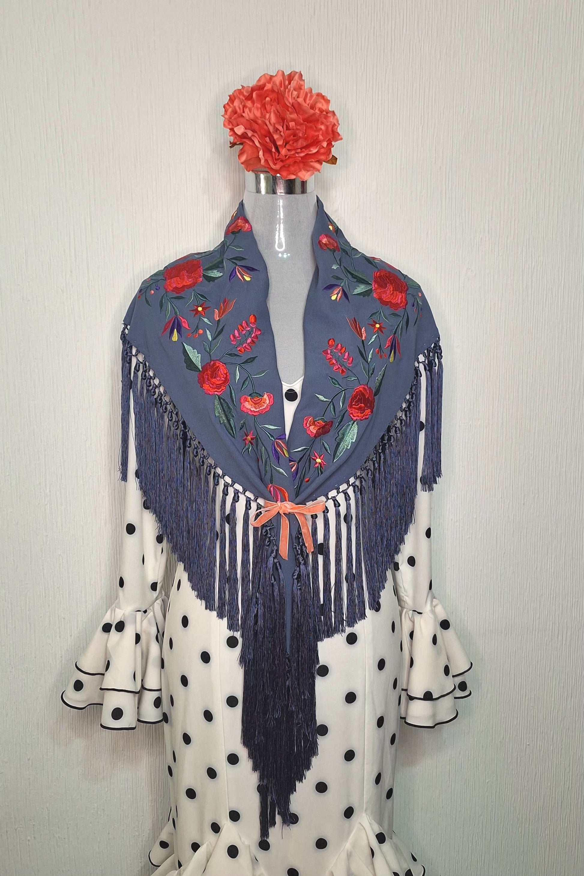 Mantoncillo flamenca azul ducado