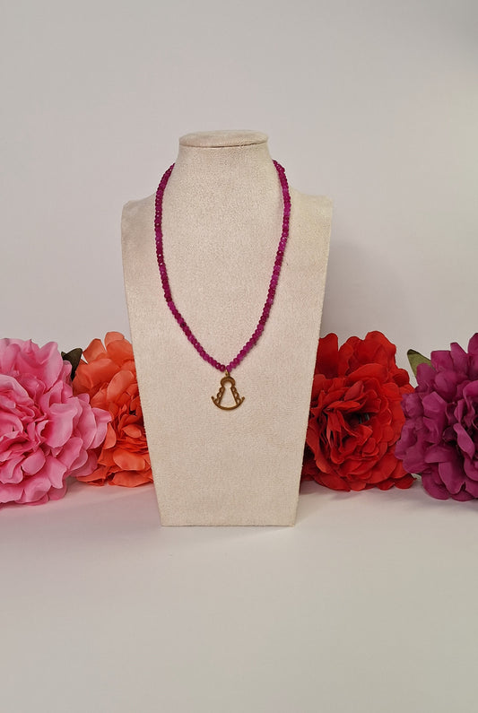 Collar Virgen del Rocío cuentas