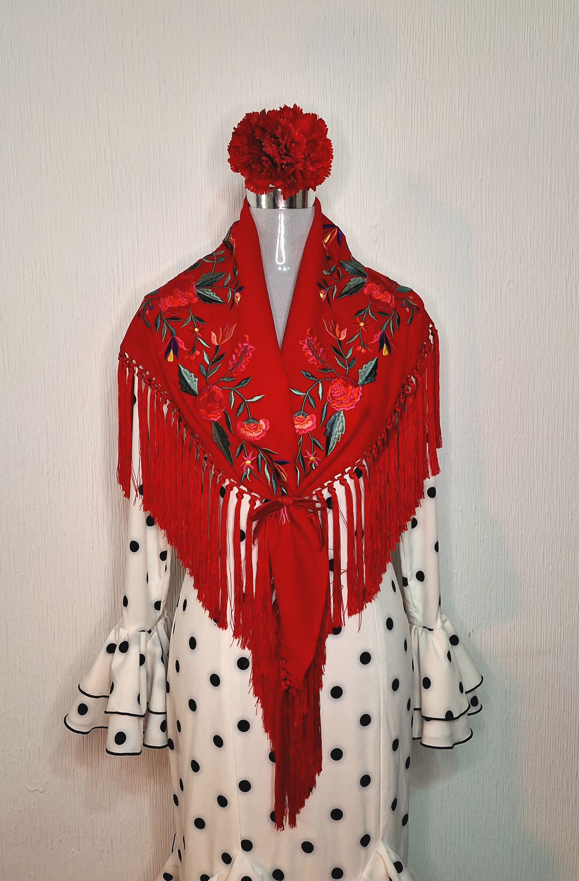 Mantoncillo Rojo Flamenca