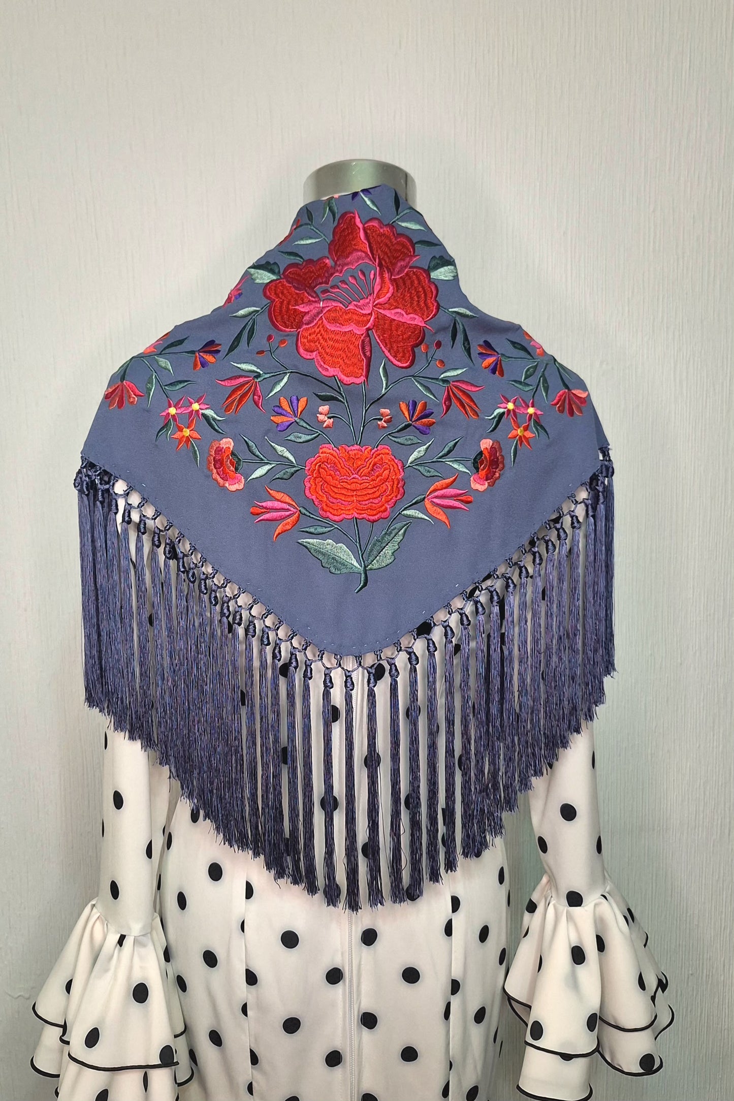 Mantoncillo flamenca azul ducado 