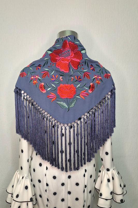 Mantoncillo flamenca azul ducado 