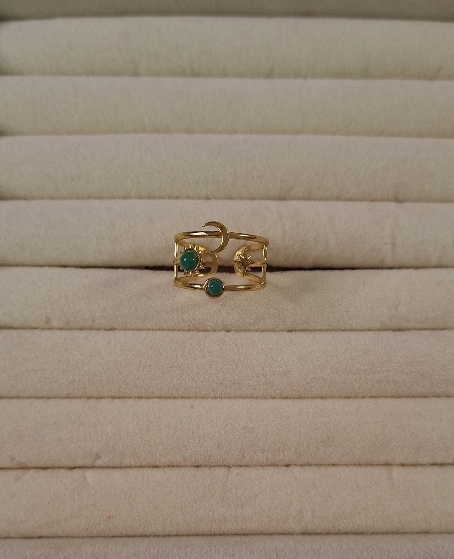 Anillo triple luna