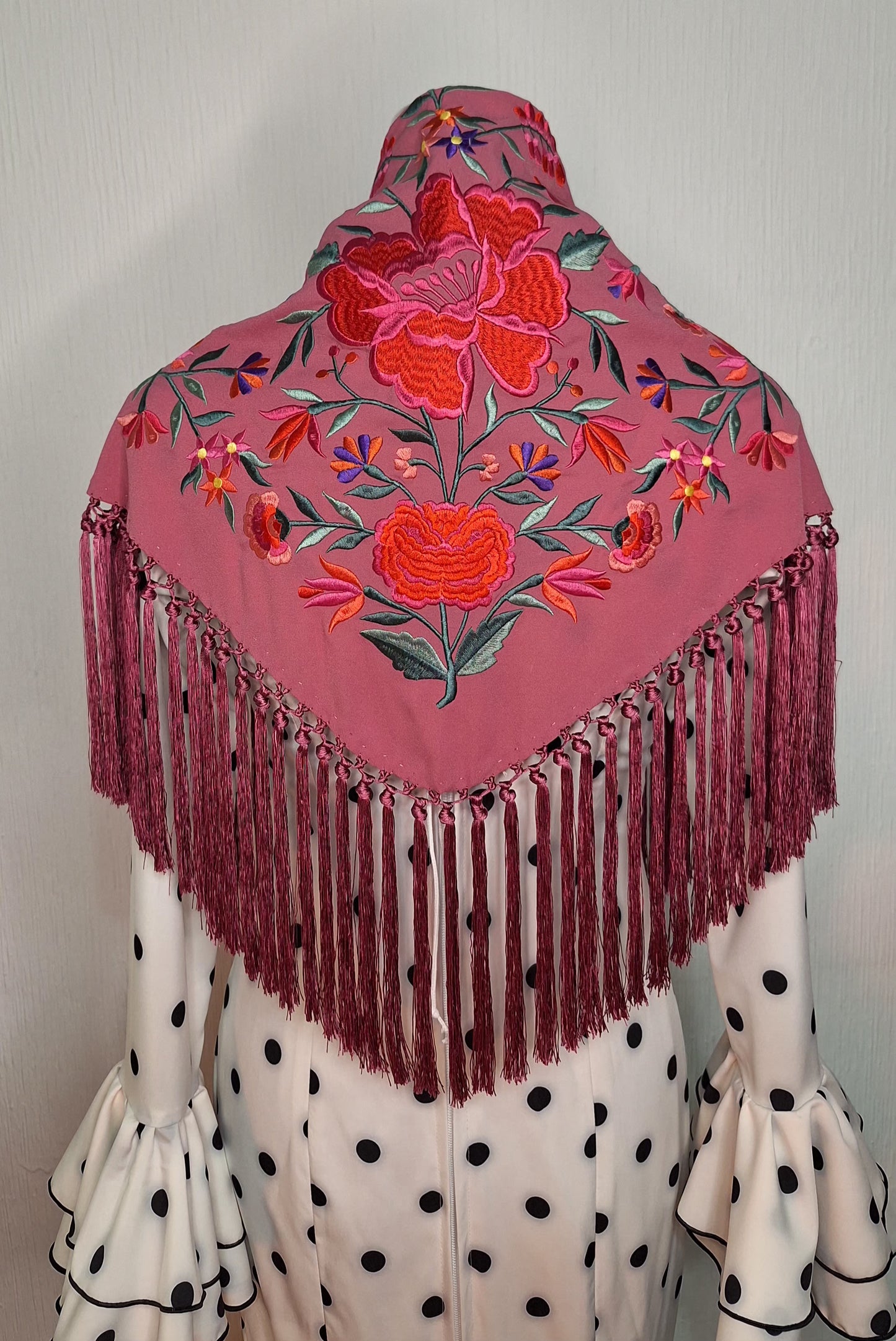 Mantoncillo Flamenca Rosa Maquillaje 