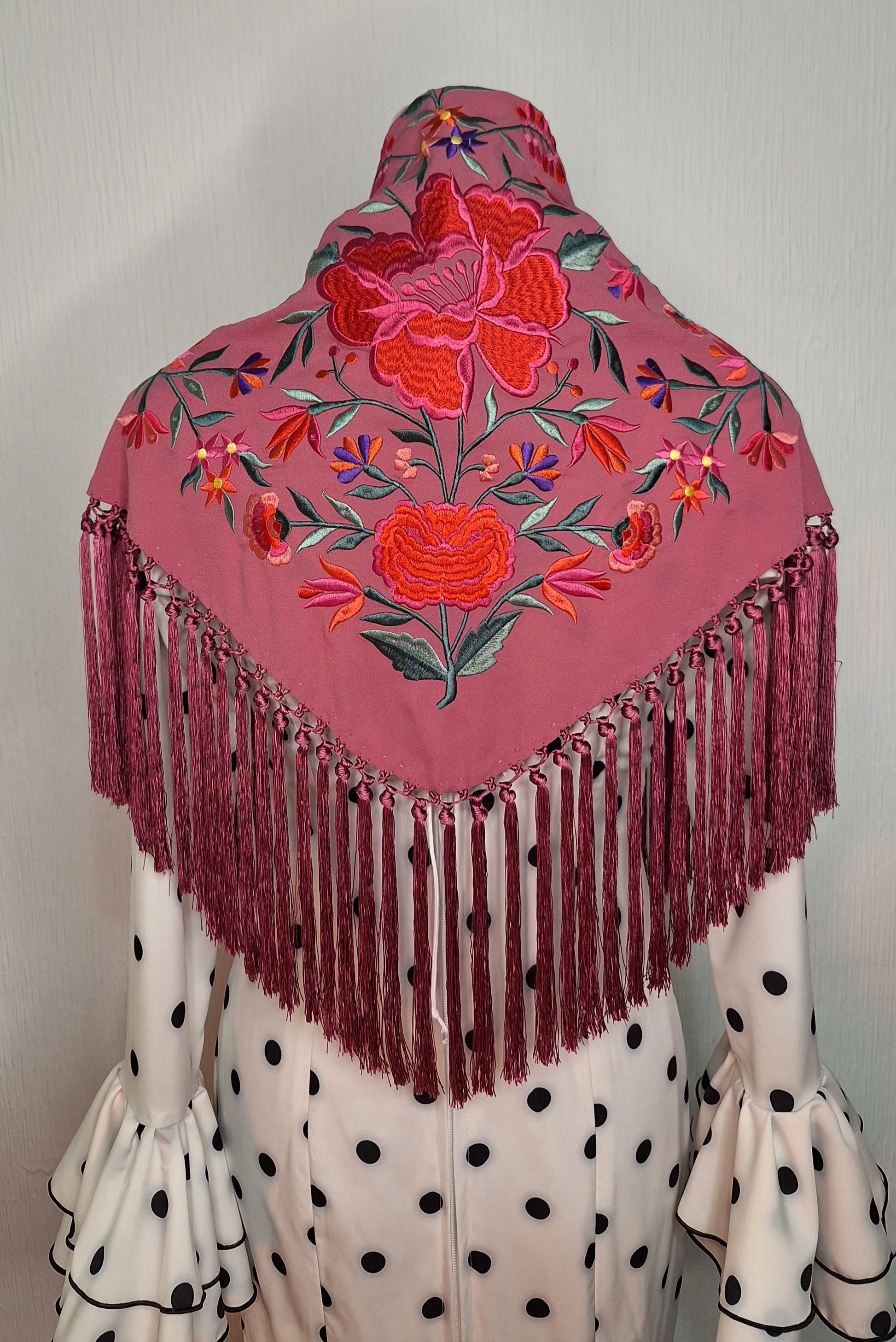 Mantoncillo Flamenca Rosa Maquillaje 