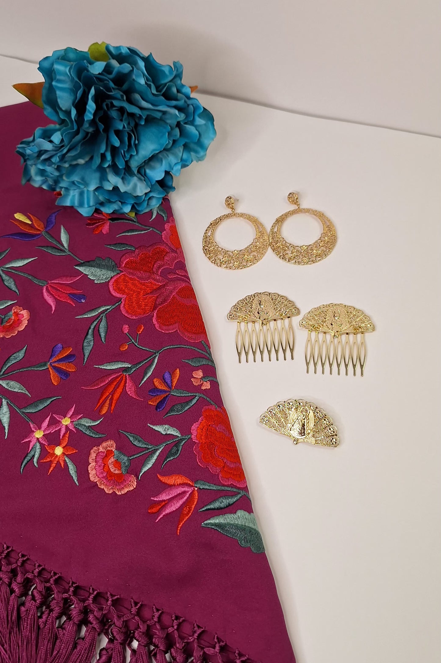 Aros dorados flamenca