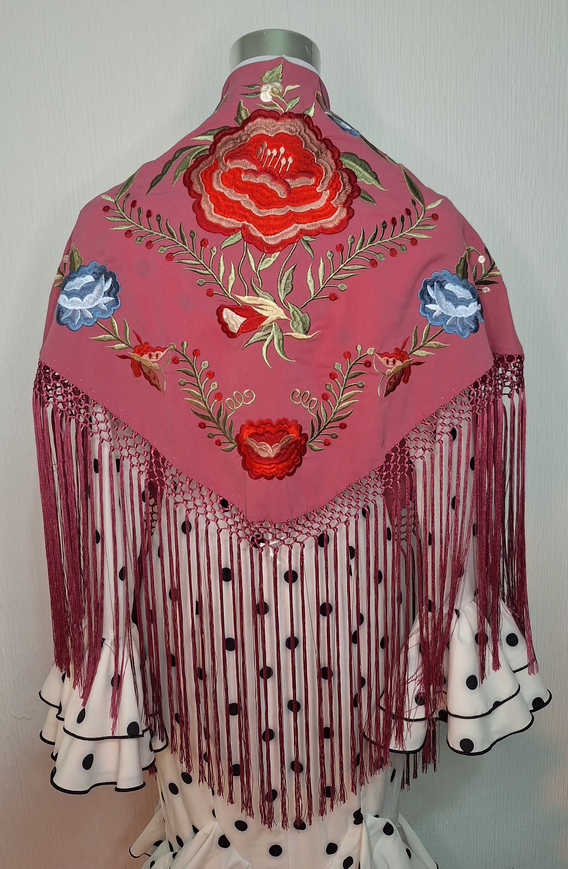 Mantoncillo Flamenca Rosa Maquillaje 