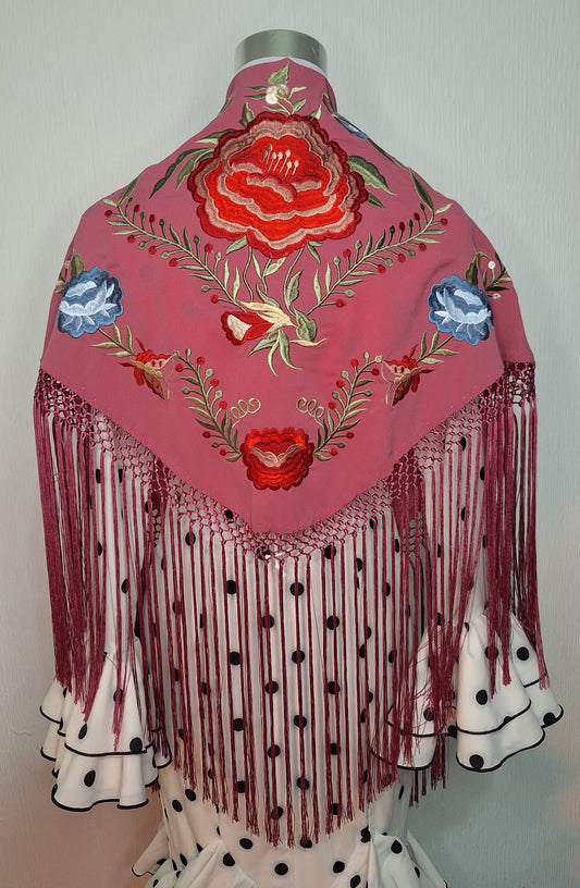 Mantoncillo Flamenca Rosa Maquillaje 